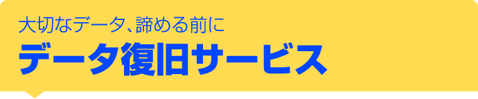 大切なデータ､諦める前にデータ復旧サービス