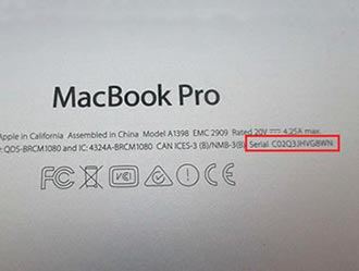 MacBook Proシリアル